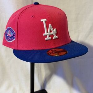 New Era Adult Los Angeles Dodgers Pink and Blue 50 Year Anniversary 7 1/4 Fitted